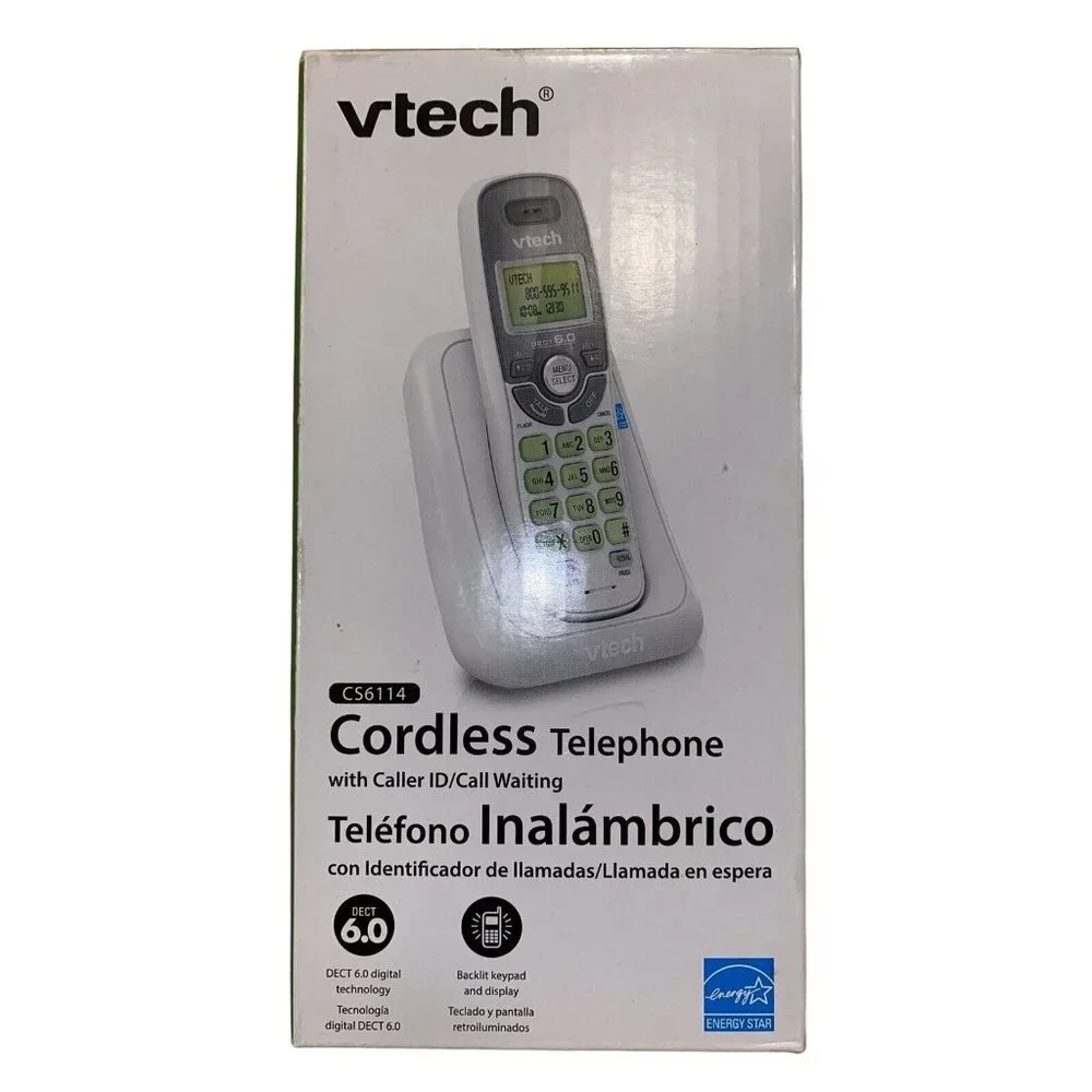 Vtech CS6114 DECT 6.0 1 Handset Cordless Telephone Phone